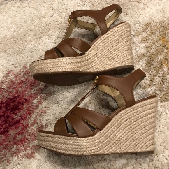 Michael Kors Berkley Leather Espadrille Wedge - Picture 6 of 7